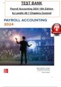 Test Bank - Payroll Accounting 2024, 10th Edition (Landin), Chapter 1 - 7 > Download as a PDF <