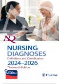 NANDA-I International Nursing Diagnoses: Definitions & Classification, 2024-2026 (NANDA International Nursing Diagnoses) 13th Edition Complete