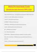 HKIN 191 Final Study Guide Questions and Answers 100% Pass