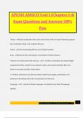 APUSH AMSCO Unit 1 (Chapters 1-4) Exam Questions and Answers 100% Pass