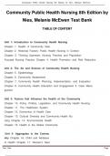  Community Public Health Nursing 8th Edition by Nies, Melanie McEwen Test Bank TABLE OF CONTENT