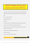 HKIN 222 Athletic Therapy Exam Questions and Answers 100% Pass