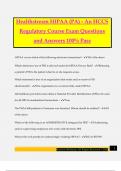 Healthstream HIPAA (PA) - An HCCS Regulatory Course Exam Questions and Answers 100% Pass