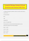 Campbell Biology Chapter 54 Exam Questions and Answers 100% Pass