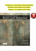 TEST BANK For An Introduction to Brain and Behavior, 7th Edition by Bryan Kolb, Ian Q. Whishaw, Verified Chapters 1 - 16, Complete Newest Version