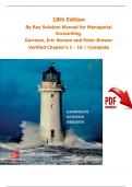 Solution Manual for Managerial Accounting 18th Edition By Ray Garrison, Eric Noreen and Peter Brewer 2024