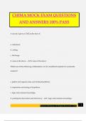 CHIMA MOCK EXAM QUESTIONS AND ANSWERS 100% PASS