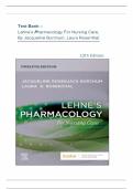 Test Bank For Lehne's Pharmacology for Nursing Care, 12th Edition by Jacqueline Burchum and Laura Rosenthal Latest Edition  All Chapters Covered Guaranteed Pass