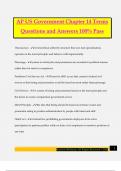 AP US Government Chapter 14 Terms Questions and Answers 100% Pass