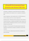 AP and IB US Government Exam Questions and Answers 100% Pass