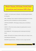 Music Theory AP Exam Vocab Exam Questions and Answers 100% Pass