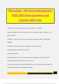 Physiology - Electroencephalography (EEG) (B7) Exam Questions and Answers 100% Pass