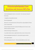 Electroencephalography Exam Questions and Answers 100% Pass