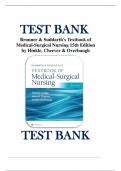 Test Bank For Brunner & Suddarth's Textbook of Medical-Surgical Nursing 15th Edition ( Janice L Hinkle, 2021) All Chapters 1- 68| Newest Edition | Complete Solution Guide.