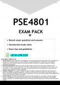 PSE4801 EXAM PACK 2025 - DISTINCTION GUARANTEED