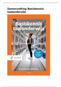 Samenvatting Basiskennis taalonderwijs -  Kennisbasis Nederlandse Taal