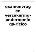 Examenvragen verzekeringsondernemingsrisico 