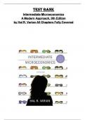 Test Bank  for Intermediate Microeconomics  A Modern Approach, 9th Edition  by Hal R. Varian All Chapters Fully Covered 