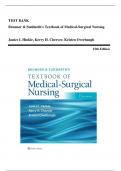 Test Bank for Brunner & Suddarth's Textbook of Medical-Surgical Nursing, 15th Edition by Hinkle, ISBN: 9781975161033 , All 68 Chapters Covered, Verified Latest Edition