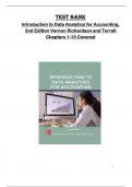 Test Bank for  Introduction to Data Analytics for Accounting,  2nd Edition Vernon Richardson and Terrell  Chapters 1-13 Covered