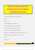 INTRO TO FBLA PRACTICE QUESTIONS WITH CORRECT ANSWERS 100% PASS