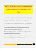 FBLA Human Resource Management Exam Questions and Answers 100% Pass