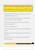 FBLA future business leader objective test Questions and Answers 100% Pass