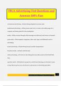 FBLA Advertising Test Questions and Answers 100% Pass