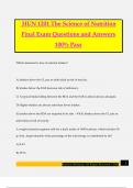 HUN 1201 The Science of Nutrition Final Exam Questions and Answers 100% Pass