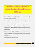 HUN 1201 Exam 2: Digestion & Absorption Questions and Answers 100% Pass