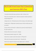 HUN 1201 Final Exam Part 2 Questions and Answers 100% Pass