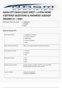 NASM CPT EXAM CHEAT SHEET + A FEW MORE (CERTIFIED QUESTIONS & ANSWERS) ALREADY GRADED A+ / 2025