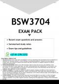 BSW3704 EXAM PACK 2025 - DISTINCTION GUARANTEED