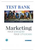 TEST BANK FOR MARKETING: REAL PEOPLE, REAL CHOICES, 10TH EDITION BY MICHAEL R. SOLOMON, GREG W. MARSHALL AND ELNORA W. STUART| ALL 14 CHAPTERS | COMPLETE GUIDE.