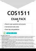 COS1511 EXAM PACK 2025 - DISTINCTION GUARANTEED