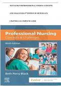 TEST BANK FOR PROFESSIONAL NURSING CONCEPTS  AND CHALLENGES 9th EDITION BY BETH BLACK CHAPTER 1-16 COMPLETE GUIDE