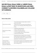 NR 599 FINAL EXAM WEEK 4/ NR599 FINAL EXAM LATEST 2023 70 QUESTIONS AND 100% CORRECT ANSWERS CHAMBERLAIN COLLEGE OF NURSING