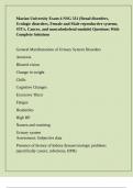 Marian University Exam 4 NSG 331 (Renal disorders, Urologic disorders, Female and Male reproductive systems, STI's, Cancer, and musculoskeletal module) Questions With Complete Solutions