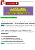 Galen NUR 242 Exam 2 Med-Surg Tested (Latest 2025 / 2026) Questions with Revised Answers, (A+ Guarantee)