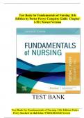 TEST BANK for Fundamentals of Nursing 11TH Edition by Potter Perry PDF Complete Questions And Answers A+ Latest// Updated Version 2025 