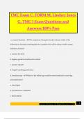 TMC Exam C, FORM M, Lindsey Jones G, TMC I Exam Questions and Answers 100% Pass