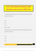 ACCT 160 Chapter 01 Study Guide Questions and Answers 100% Pass