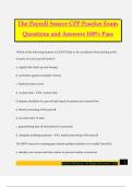 The Payroll Source CPP Practice Exam Questions and Answers 100% Pass