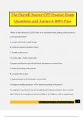 The Payroll Source CPP Practice Exam Questions and Answers 100% Pass