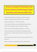 Pearson's Surgical Technology Exam Review Chp 14 Genitourinary Surger Questions and Answers 100% Pass