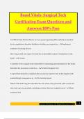 Board Vitals- Surgical Tech Certification Exam Questions and Answers 100% Pass