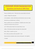 OCEAN100 - EXAM 3 Sacramento Grilo Questions and Answers 100% Pass