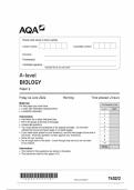 ACTUAL 2024 AQA A LEVEL 7402/2  BIOLOGY PAPER 2 QUESTION PAPER