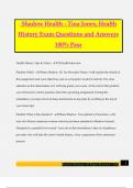 Shadow Health - Tina Jones, Health History Exam Questions and Answers 100% Pass