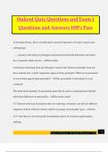 Stukent Quiz Questions and Exam 1 Questions and Answers 100% Pass